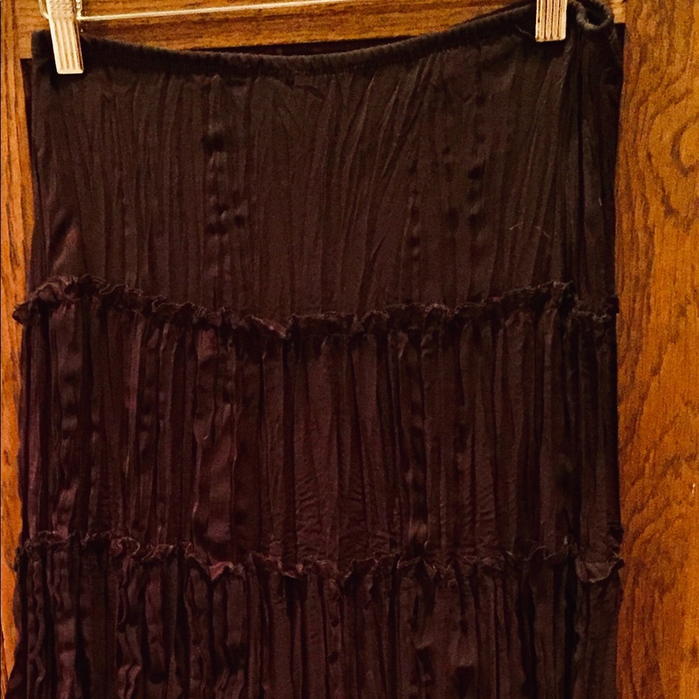Long Maxi Dark Brown Skirt